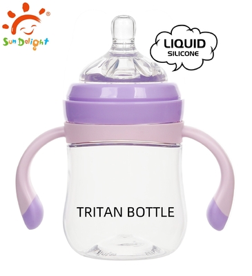 0-6 Monate Neugeborenes Baby Flasche ohne Griff Silikon Nippel